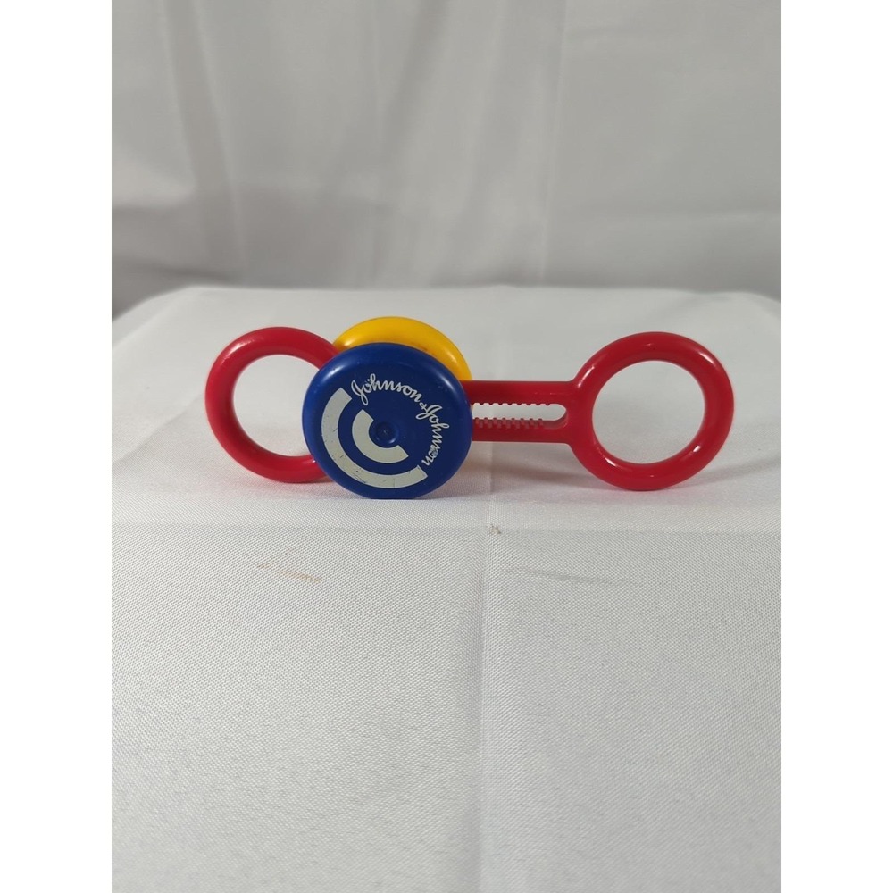 Vintage Johnson N Johnson Roly Poly Roller Wheel Eye Follow Toy